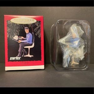 Hallmark Star Trek MR SPOCK Sitting at Console Ornament 1996 QXI5544